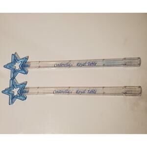 Disney Parks Cinderellas Royal Table Set of 2 Sparkle Star Wands Princess Toy